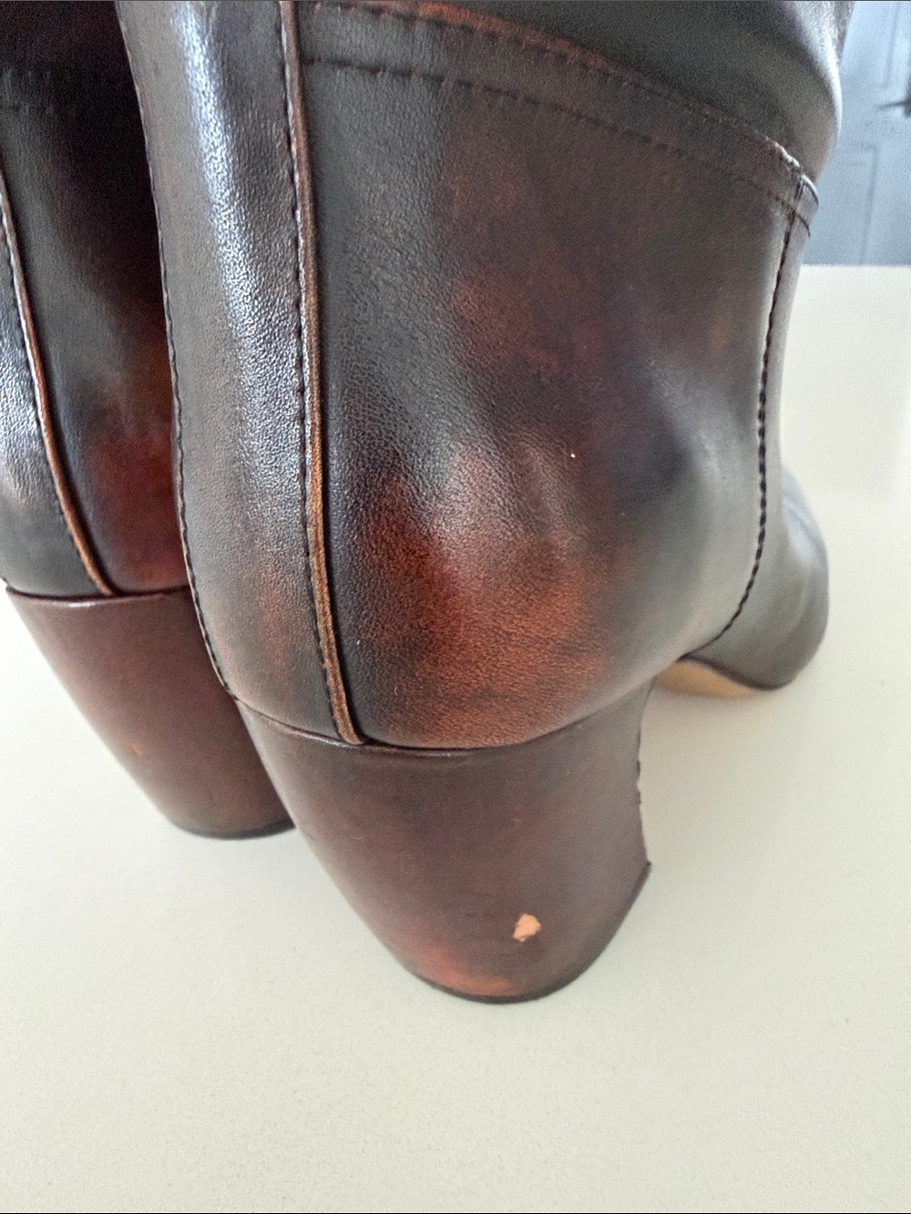 Vince Camuto Dark Brown Over-the-Knee Leather Boots - Picture 5 of 8
